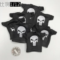 112 soldier 6 inch doll short sleeve punisher t shirt fit cf dam 3atoys action figure doll