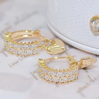 2022 fashion trend micro inlaid zircon exquisite luxury earrings for women fine temperament romantic shine earrings pendant