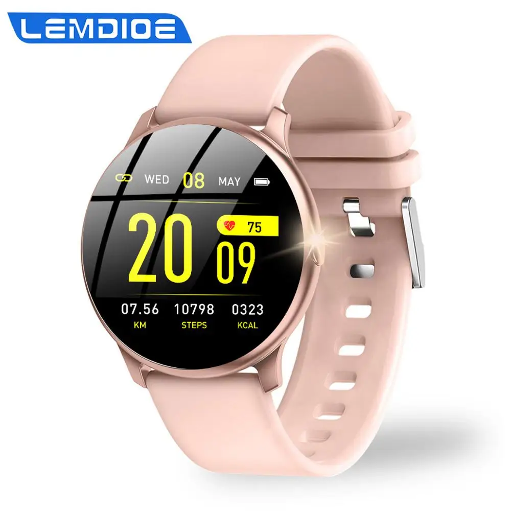LEMDIOE модные женские Смарт часы в режиме реального времени пульсометр