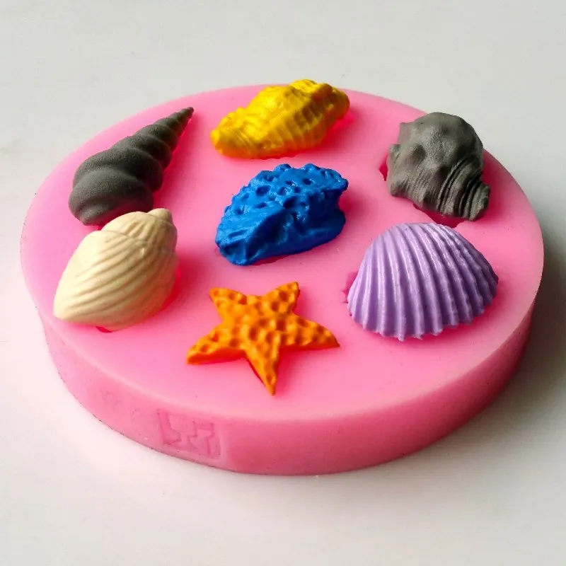 1 шт. DIY Прекрасный корпус раковина морской звезды море силиконовая форма помадка