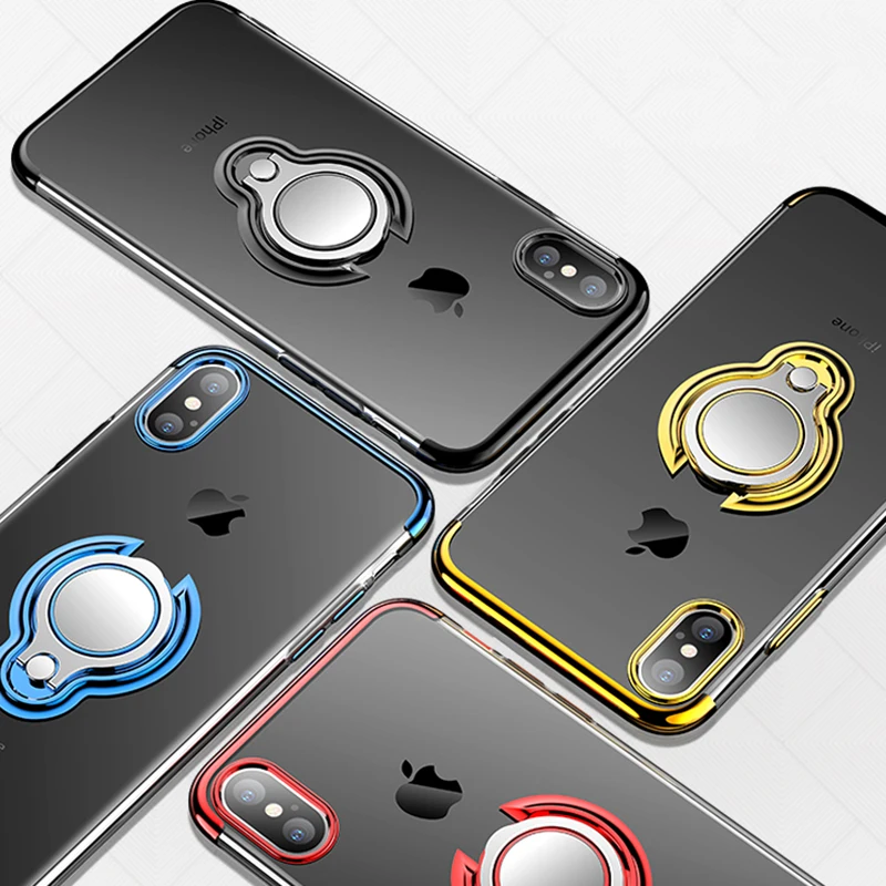 Новый гальванический трехсекционный прозрачный кольцевой кронштейн чехол для