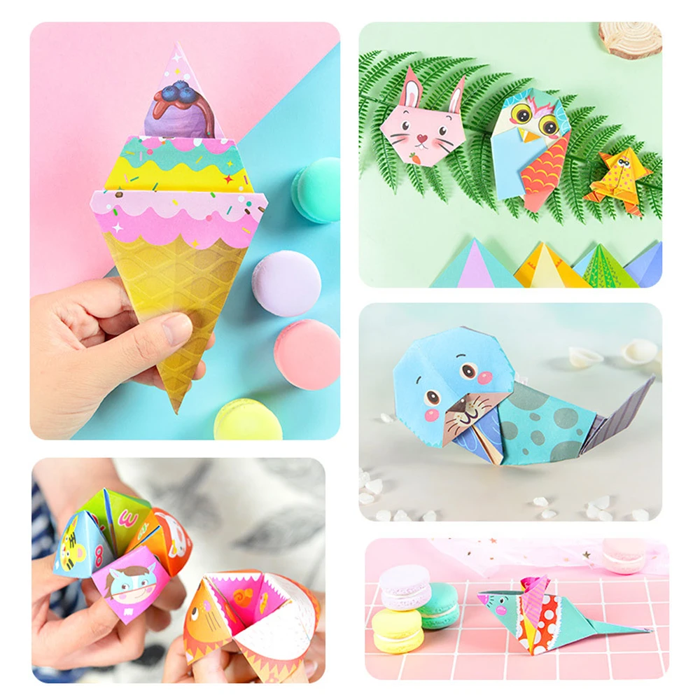 152pcs DIY Kids Craft Toy Montessori Toys 3D Cartoon Origami Handcraft Paper Craft Art Learning Educational Toys for Children images - 2