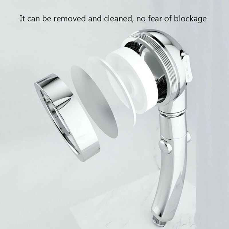 

3-Mode Shower Head Water Saving 3 In 1 Handheld Nozzle Detachable Rotatable