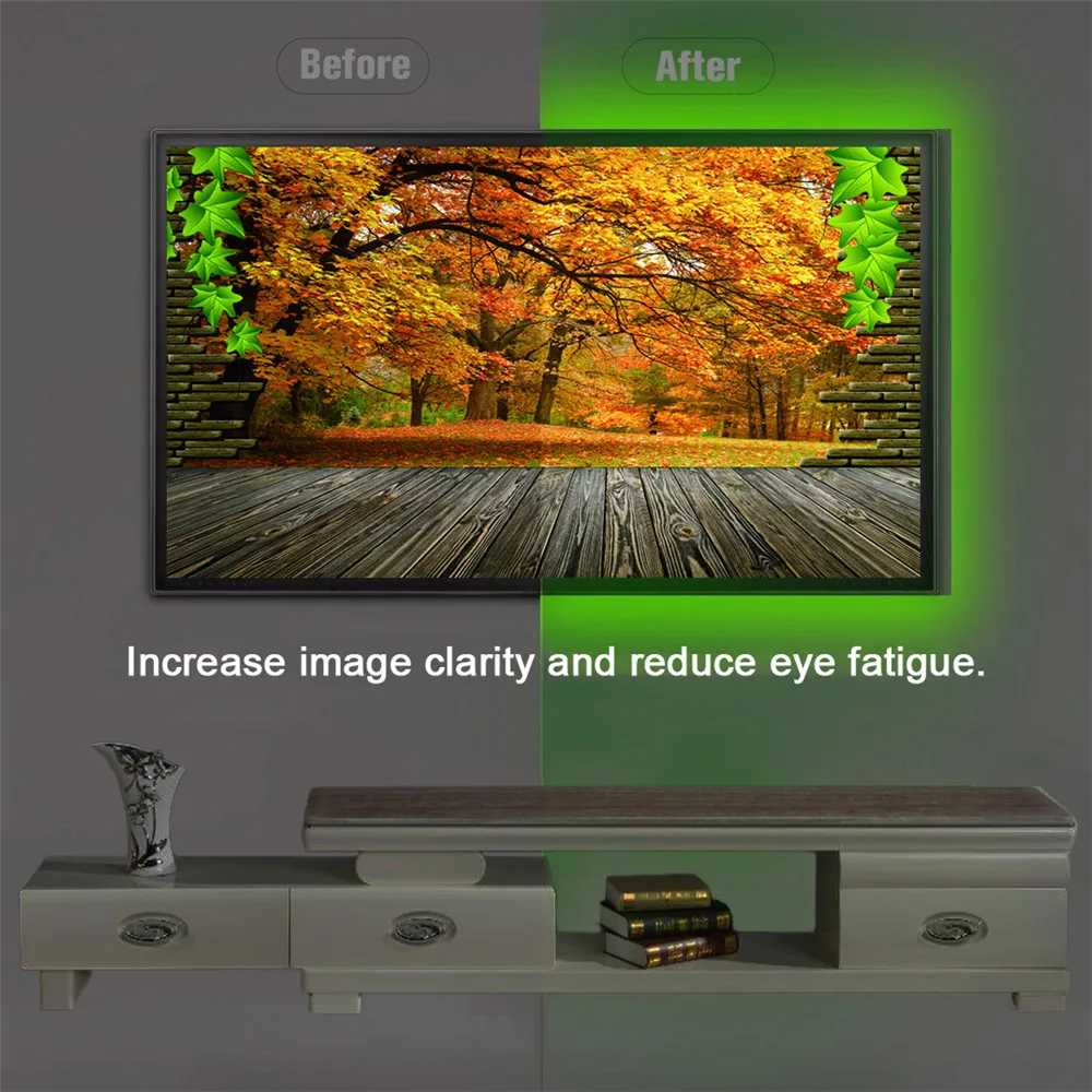 Светодиодная подсветка для телевизора 2 м/6 56 футов RGB неоновый Акцент