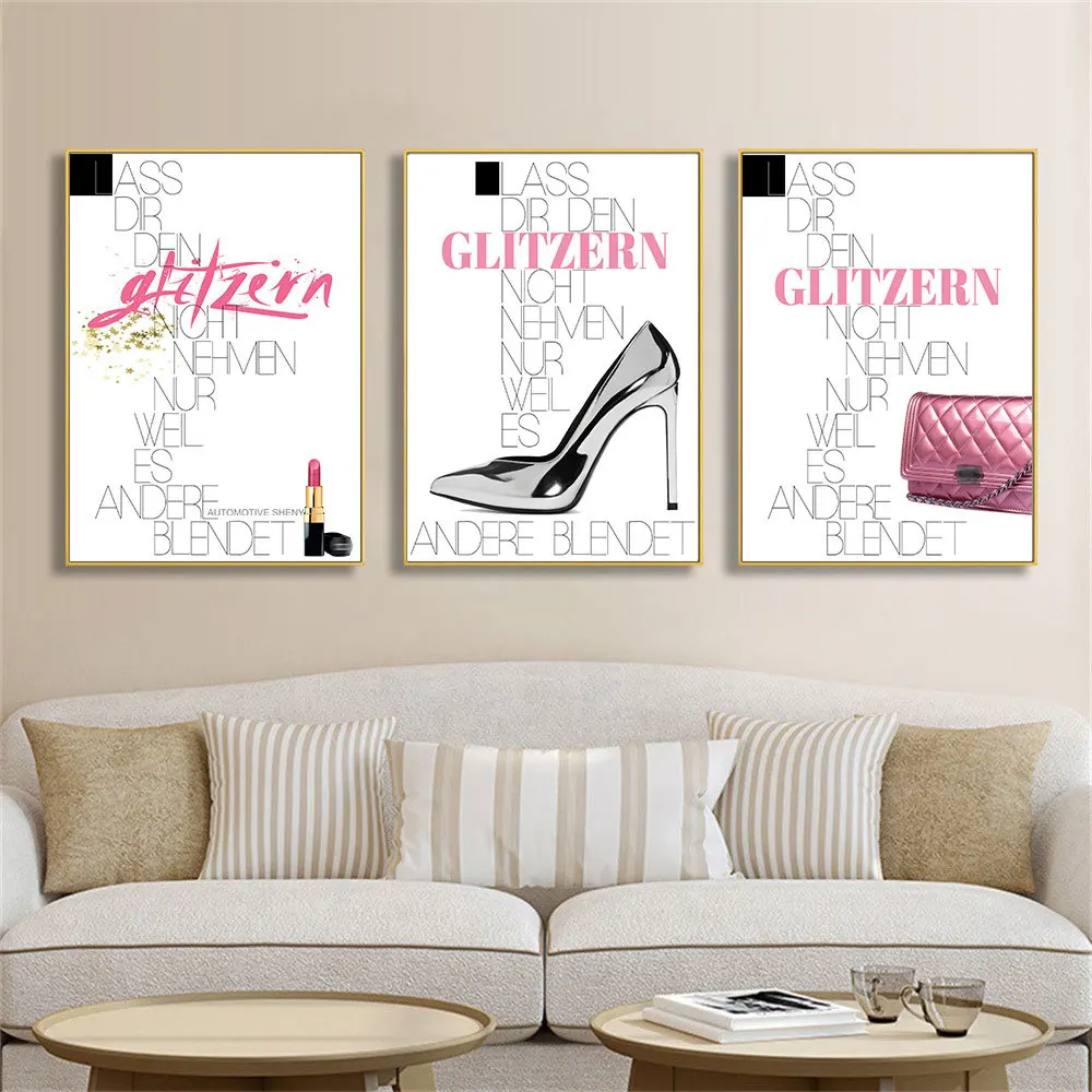 Художественный Современный модный постер на высоких каблуках с рисунком в виде