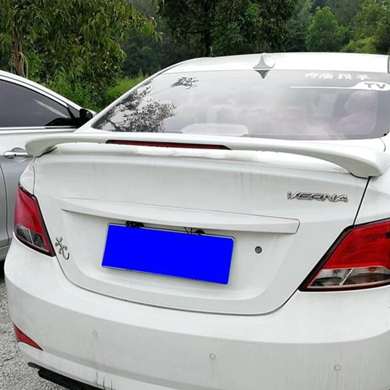 Для Hyundai Verna машинный спойлер 2010-2015 АБС Материал грунтовка Цвет заднее крыло