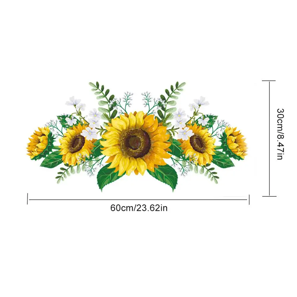 

Sunflower Wall Sticker Refrigerator Cabinet Door Living Room Bedroom Home Decoration