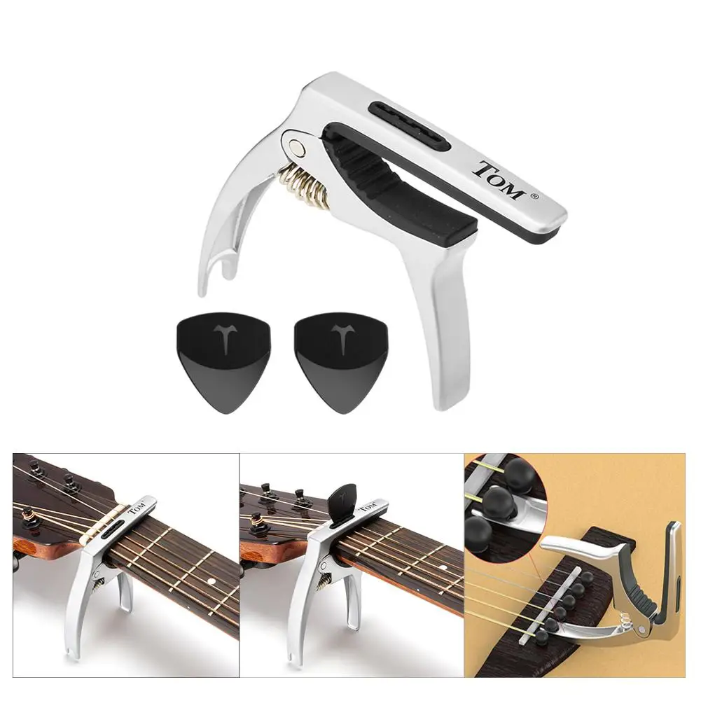 

Guitar Capo Metal Alloy Versatile Guitar Capo W/Bridge Pin Puller Capotraste with Pick Guitarra Accessories Musical Instrument