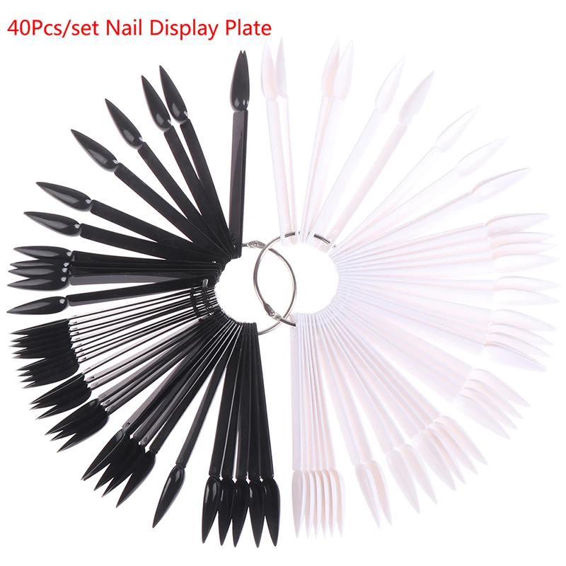 40 шт./компл. подставка для демонстрации ногтей типсы искусственных цветная
