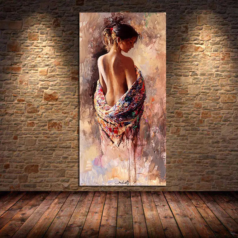 

Abstract Semi Naked Woman Canvas Painting Sexy Beauty Poster and Prints Wall Art Picture for Living Room Home Decoration Cuadros
