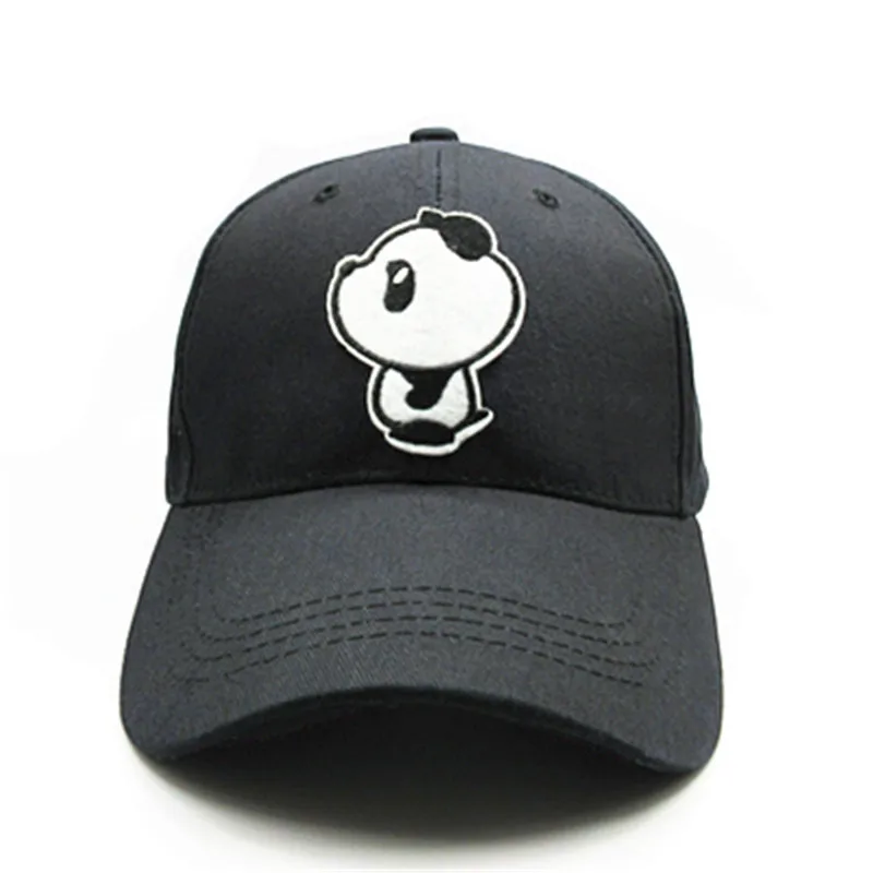 

2021 Cartoon Panda Embroidery Cotton Baseball Cap Hip-hop Adjustable Snapback Hats for Men and Women 173