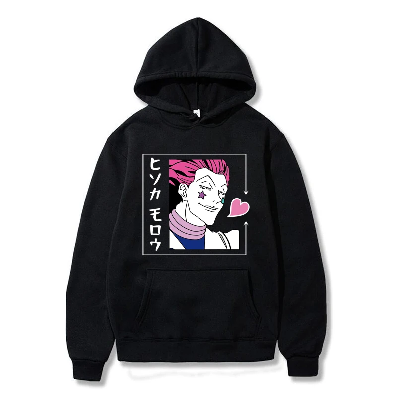 

Japanese anime full-time hunter series printed hoodie Harajuku unisex loose sports hooded pullover spring and autumn models