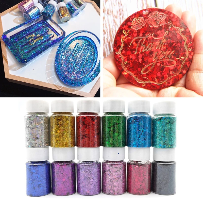 

12 цветов, искусственные блестки, краски, смола, косметика, глаза, блестящие, пыль, праздничное украшение