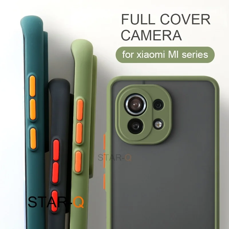 

Skin Feel Matte Silicone Hard Phone Case For Xiaomi mi 9 10 11 lite 5G 11i mi11 pro A3 10T Shockproof Bumper Back Cover