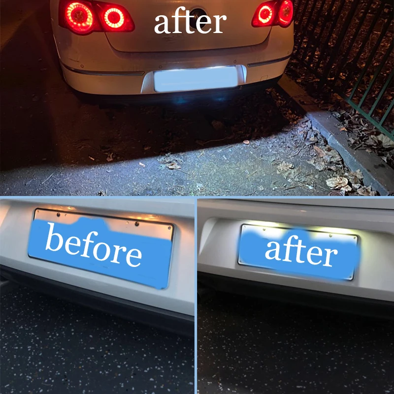 2x 18SMD 6 Вт светодиодные фонари номерного знака для VW GOLF MK4 5 7 6R Passat B6 Lupo Scirocco Polo