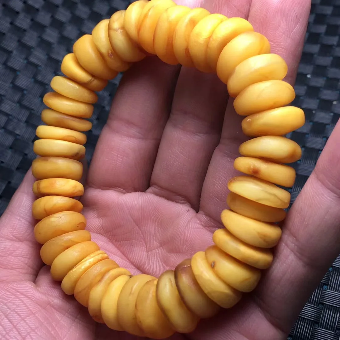 

100% Natural old amber bracelet old amber beads bracelets for men bracelet no heated no pressed real amber 36g