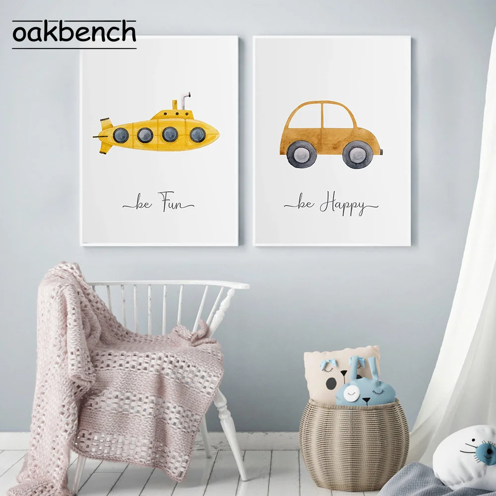 Плакат с самолетом и автомобилем вдохновляющая цитата печать на холсте для