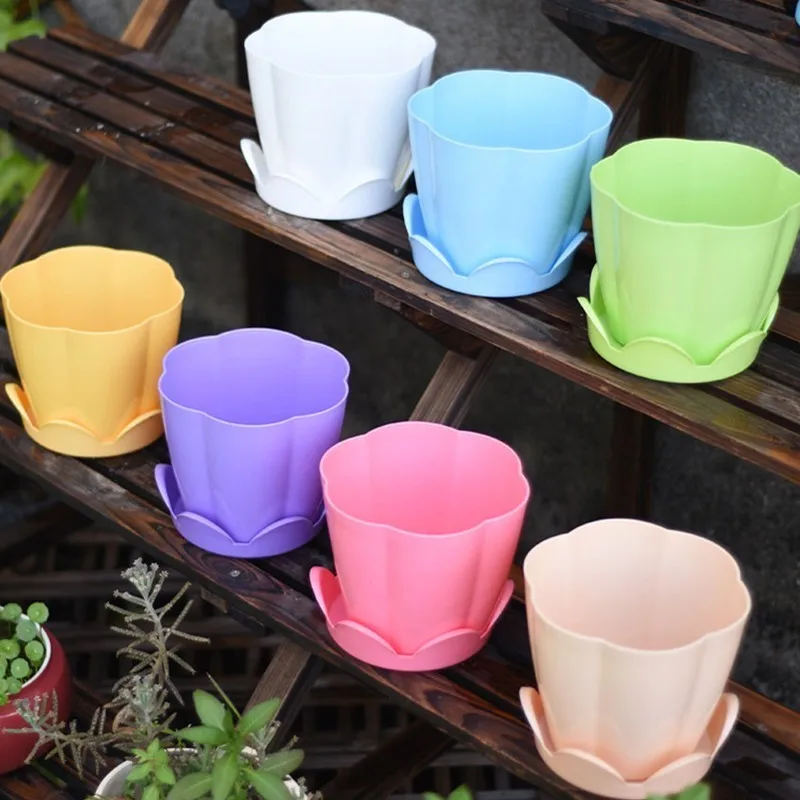 1 шт. толстый пластиковый цветочный горшок для домашнего садоводства рассада