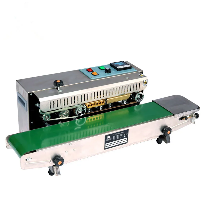 750 Вт машина для непрерывной герметизации пластиковых пакетов еды чая