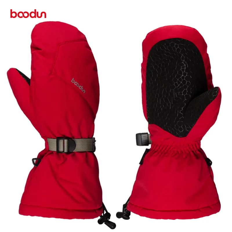 Boodun бархатные теплые водонепроницаемые зимние лыжные перчатки для женщин и