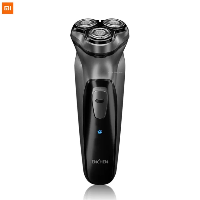 Black Xiaomi Enchen черный камень 3D электробритва умный контроль Блокировка защита бритва type-C перезаряжаемая Мужская - Цвет: Black