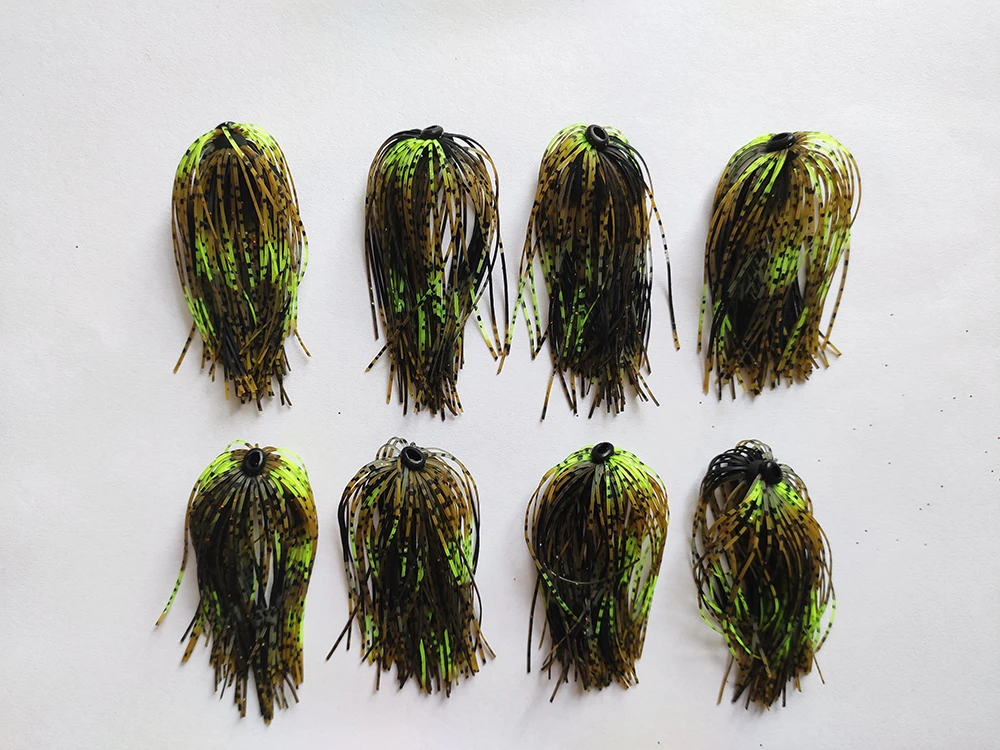 8 Пряди Ков 50 нитей Силиконовые юбки проволока рыболовные аксессуары футбольные