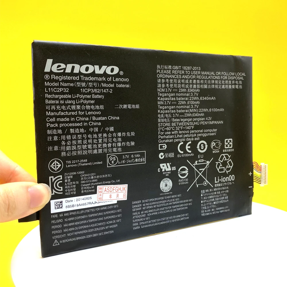Bater&iacute;a Original para tel&eacute;fono m&oacute;vil Lenovo IdeaTad S6000, S6000-F-H, A7600, A7600-HV, A7600-F, A10-80, A10-80HC, 6340mA, L11C2P32, novedad-5