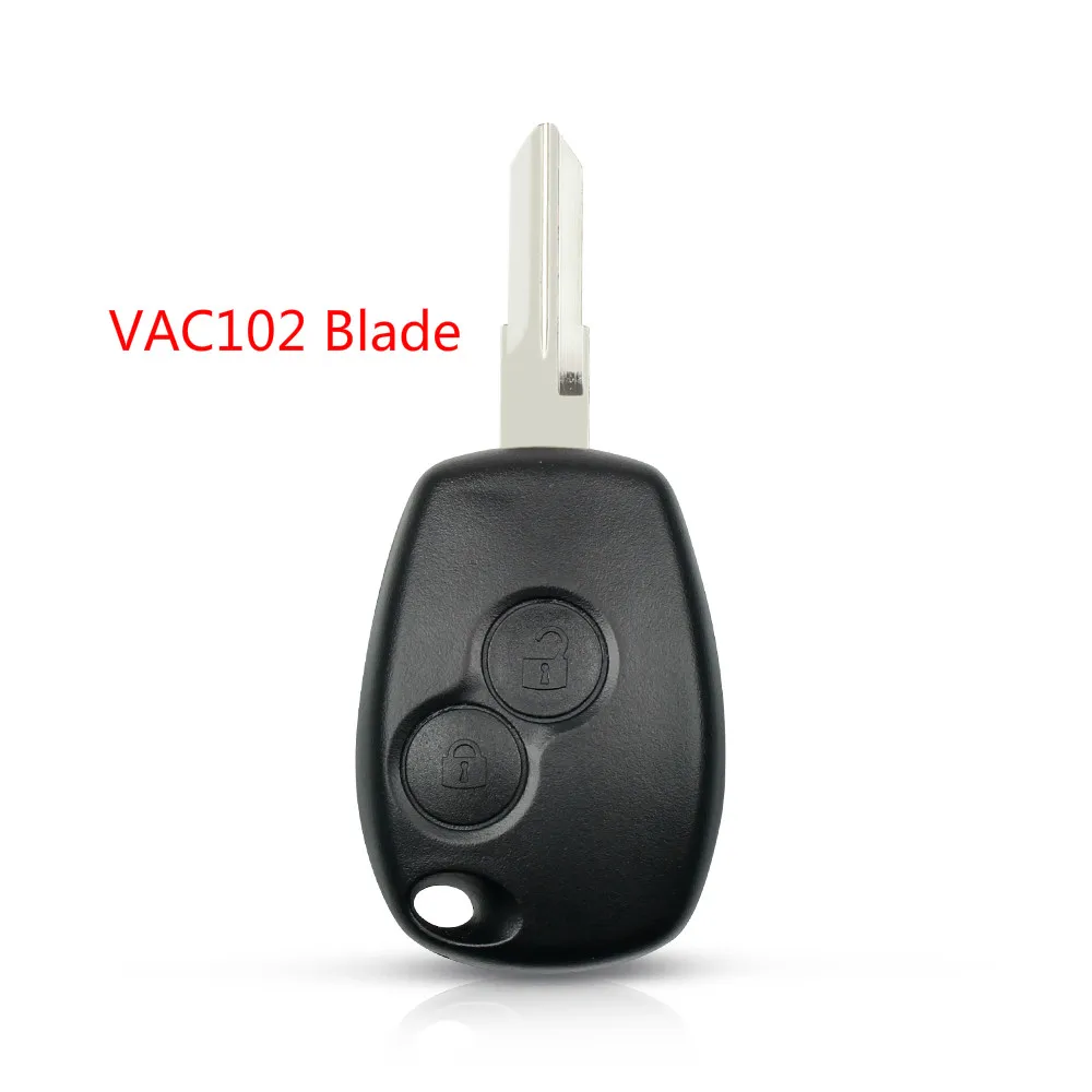 With VAC102 KeyCase Dandkey пульт дистанционного ключа оболочки для Renault Duster Clio DACIA 3 Twingo Logan Sandero модус для Nissan 2 кнопки ключ сигнализации автомобиля чехол - Цвет: With VAC102 KeyCase