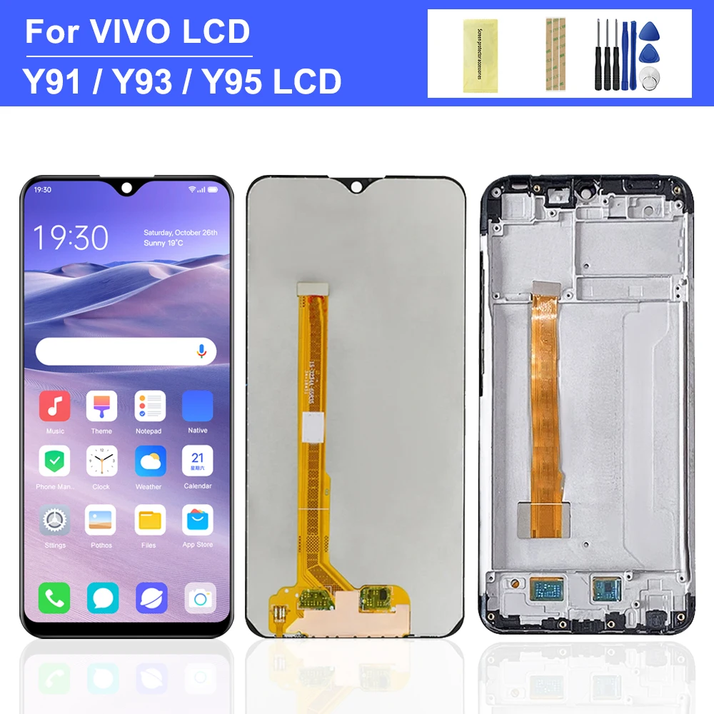 

6.22'' Original For BBK Vivo Y91 Y91i Y91c Y93 Y93s Y93st Y95 MT6762 LCD Display Touch Screen Digitizer Assembly Replacement