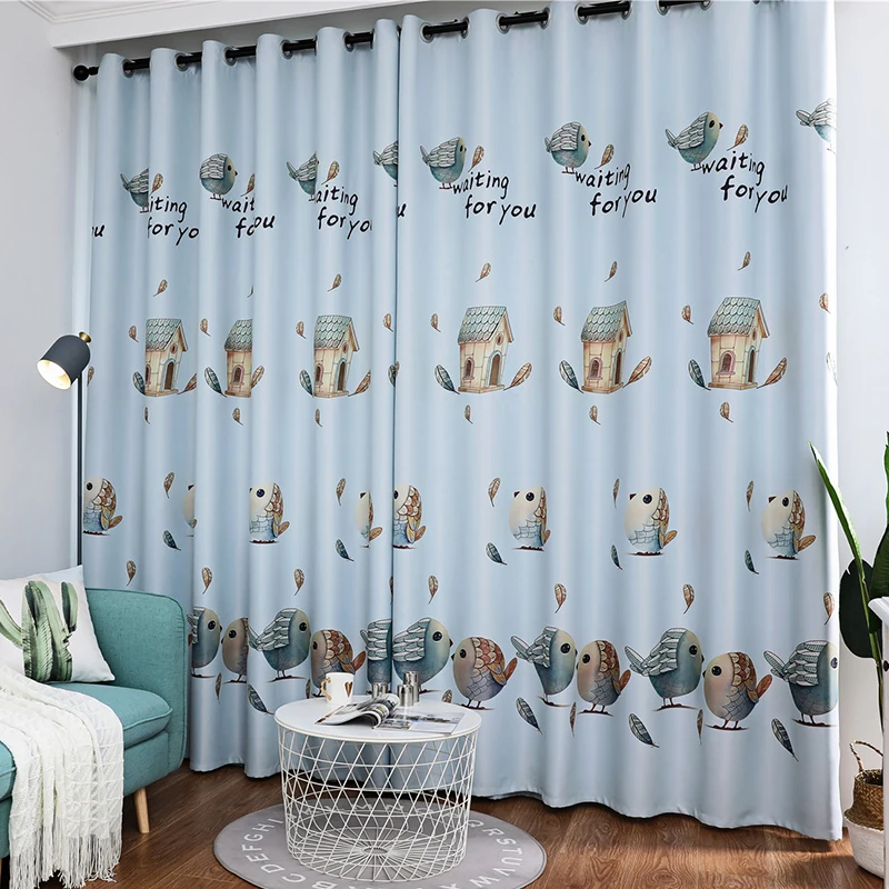 Тюлевые шторы с принтом птиц в американском стиле занавески для гостиной спальни