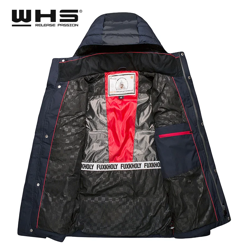 WHS Мужская подходящая расцветка модная мужская уличная альпинистская хлопковая
