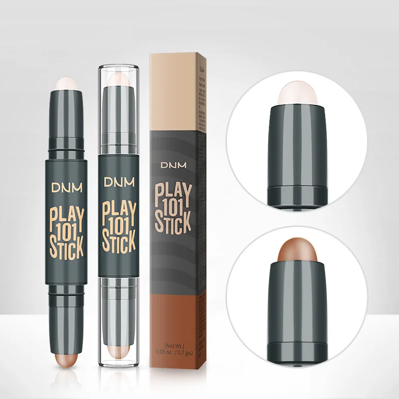 

Double Head 3d Highlighter Stick Face Makeup Concealer Pen Foundation Stick Cream Texture Contour Pencil Cosmetic Long Lasting