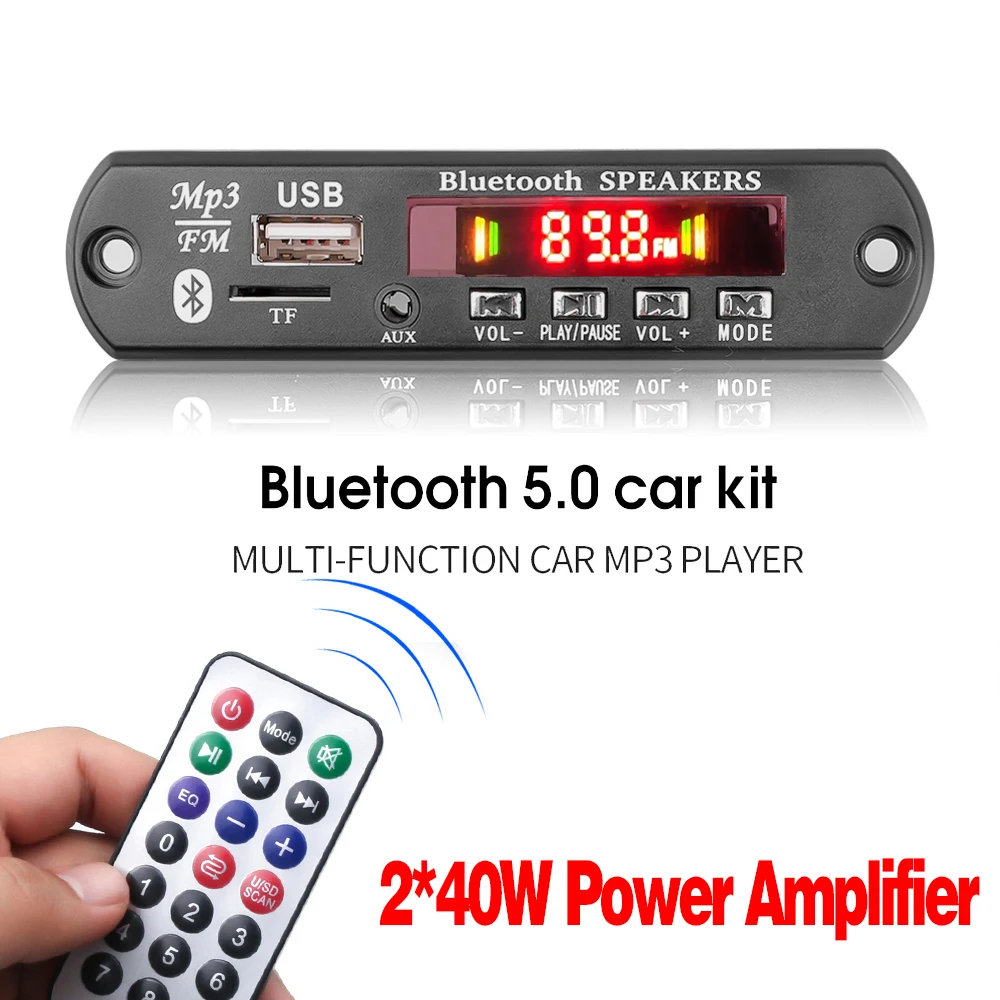 

JX-B19 усилитель звука 2*40 Вт Bluetooth 5,0 Класс D аудио 10 Вт ~ 80 Вт HiFi