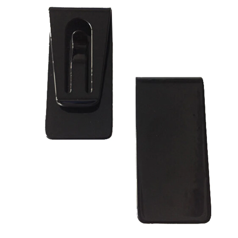 

Stainless Steel Black Slim Pocket Cash Money Clip Holder Case BMF88