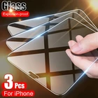 3 шт. закаленное стекло для iPhone 13 11 12 Pro Max, защита экрана, защитная стеклянная пленка для IPhone XR X XS Max 7 8 6 Plus SE 2020