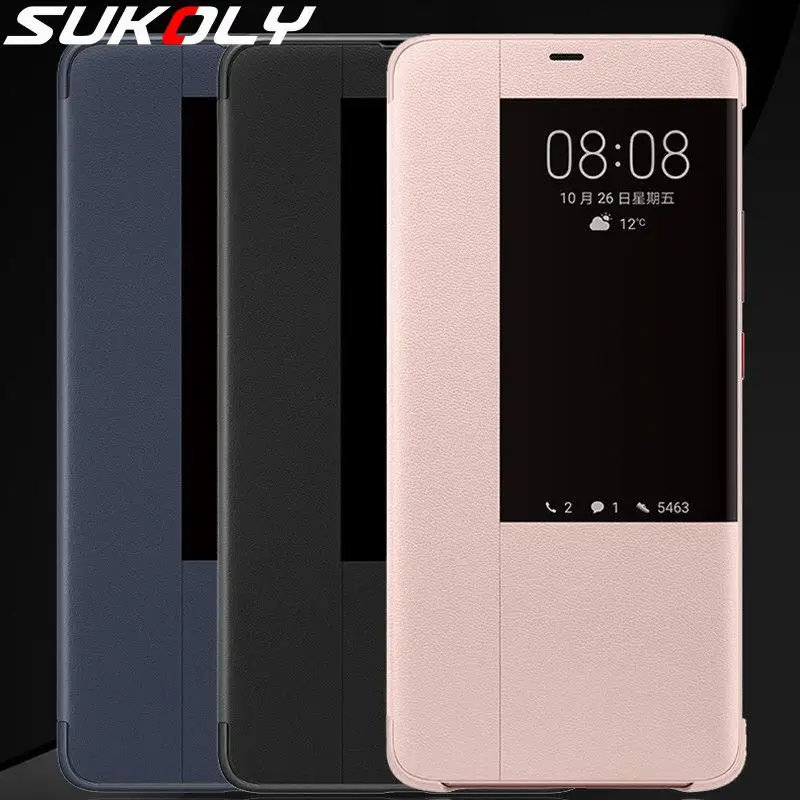 

PU Leather+Hard Case For Huawei P40 Pro P30 P20 Mate 30 20 Lite 10 Pro P30 P20 Lite View Window Leather Flip Hybrid Smart Case