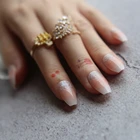 Короткие балетные Детские блестящие гелевые накладные ногти с эффектом омбре Натуральные Искусственные декоративные накладные ногти глянцевые повторное использование