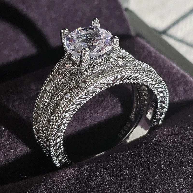 Набор женских колец из серебра 2021 пробы Подарок на юбилей подарок черную пятницу