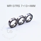 MR137RS 7*13*4 (мм) 10 шт. Бесплатная доставка, подшипник ABEC-5, резиновый герметичный Миниатюрный Мини подшипник MR137, хромированные стальные подшипники
