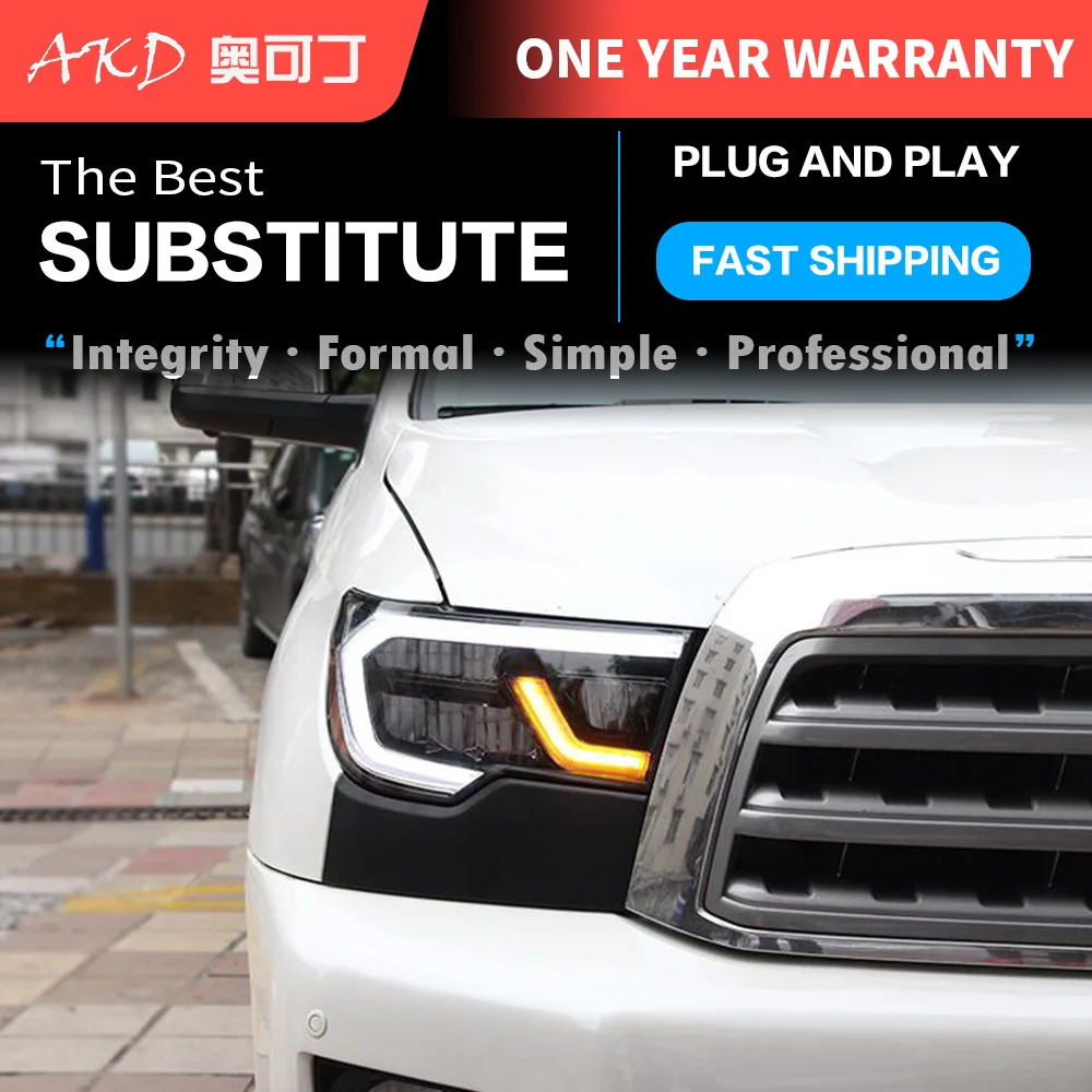

AKD автостайлинг фары для Toyota Tundra светодиодные фары 2007-2013 светодиодные фары DRL Передняя лампа светодиодный проектор автомобильный