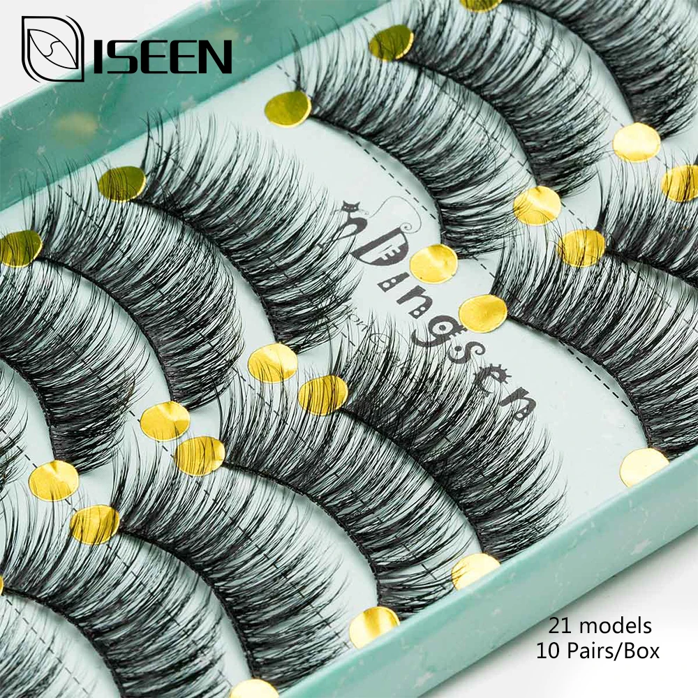 10 пар ресниц с высокой имитацией норки объемные ресницы ручной работы для