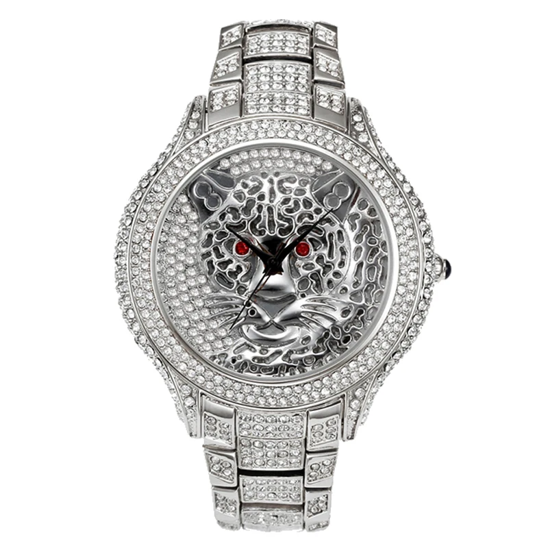 Часы Missfox мужские наручные повседневные Кварцевые водонепроницаемые с тигровым