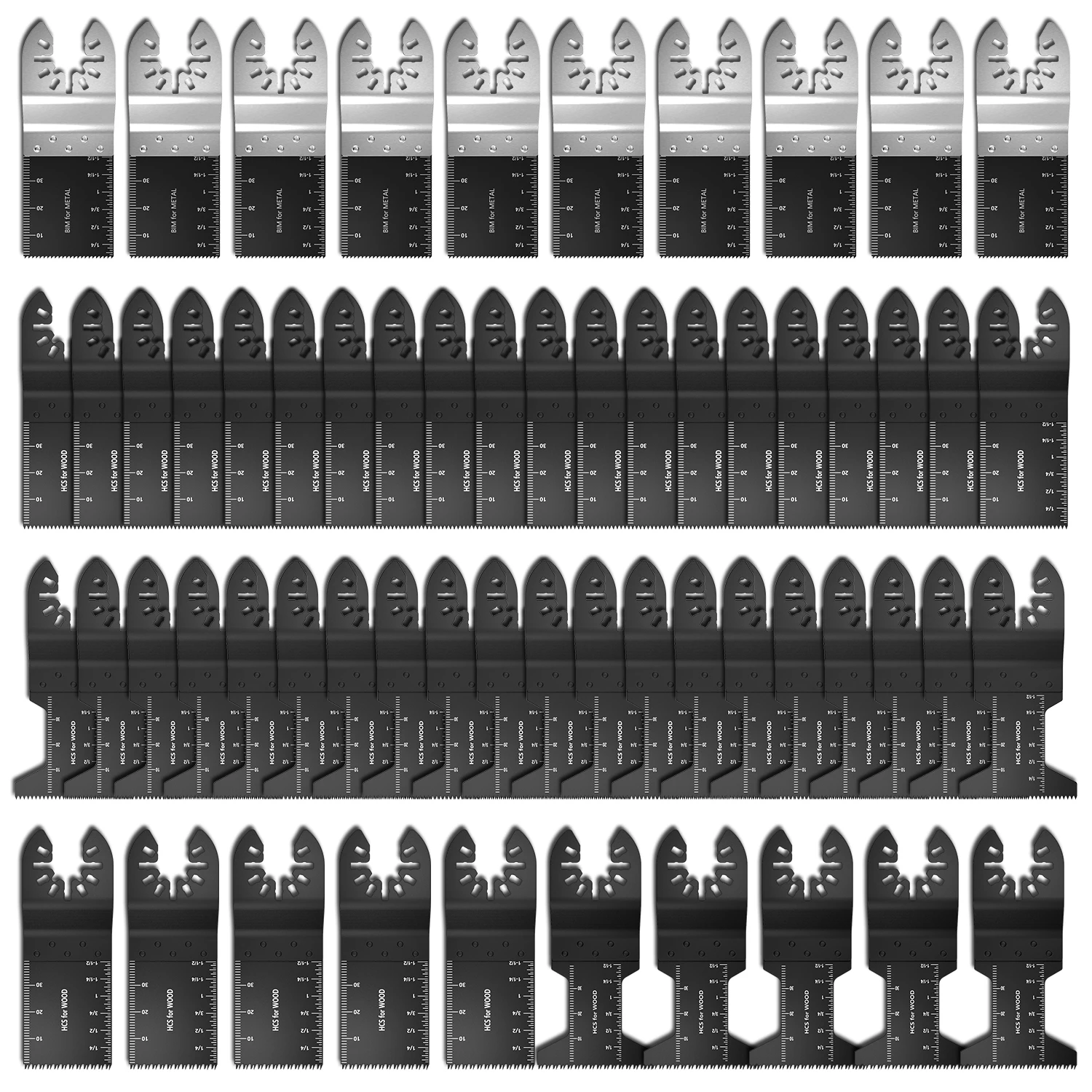 

60 Pcs Multi-Function Bi-metal Precision Saw Blades Oscillating Blade Multi Wood Cut Kit Chipboard Tool Circular Saw Blade DIY