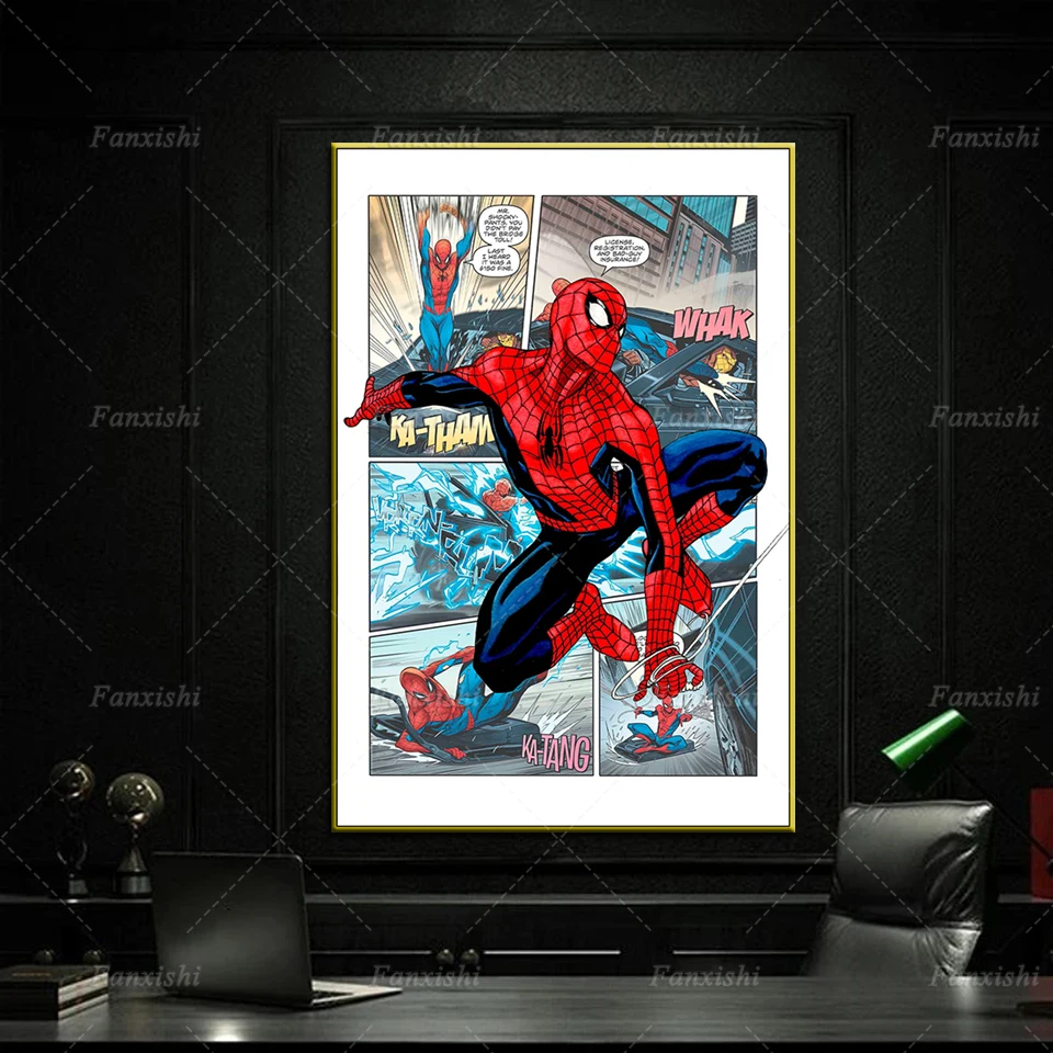 

Marvel Movie Poster Spiderman Superhero Posters And Prints Comic Wall Art Canvas Painting Wall Pictures Kid Bedroom Living Room