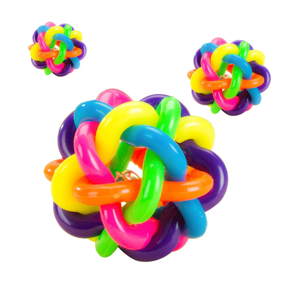 Игрушка для домашних животных вокальная игрушка Радужный тканый мяч товары