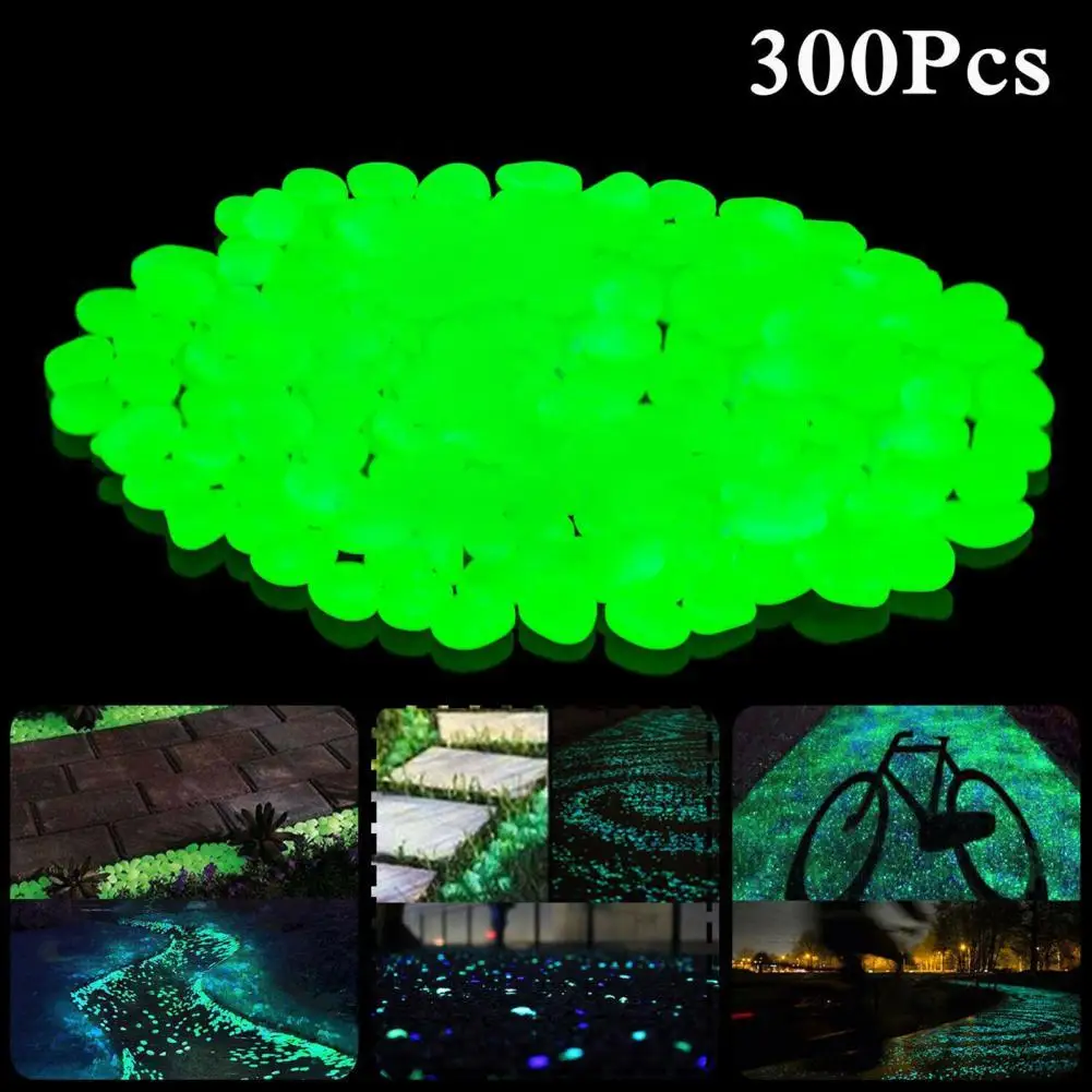 300 шт. прочная аквариумная садовая декоративная Люминесцентная галька