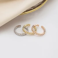 creative diamond honeycomb zircon fine circle wave ring opening adjustable ring engagement rings for women jewelry