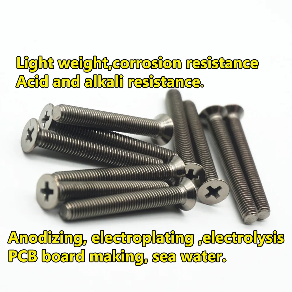 Титановый болт с потайной головкой титановый винт Phillips GR2 m1 6 M2 5 M3 M4 M5 M6 x 4 815 20 25 30 35