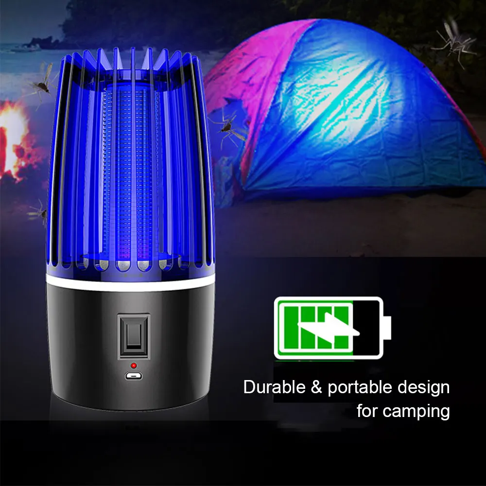 

2 in 1 Mosquito Killer Lamp USB Rechargeable LED Electric Inset Bug Zapper Killer UV Light Shock Mosquito Trap Killer Lamps