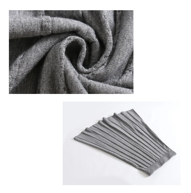 

2020 Knitted Striped Pure Color Winter Thick Long Vintage Women High Waist A Line Skirt Faldas Jupe Femme Saia